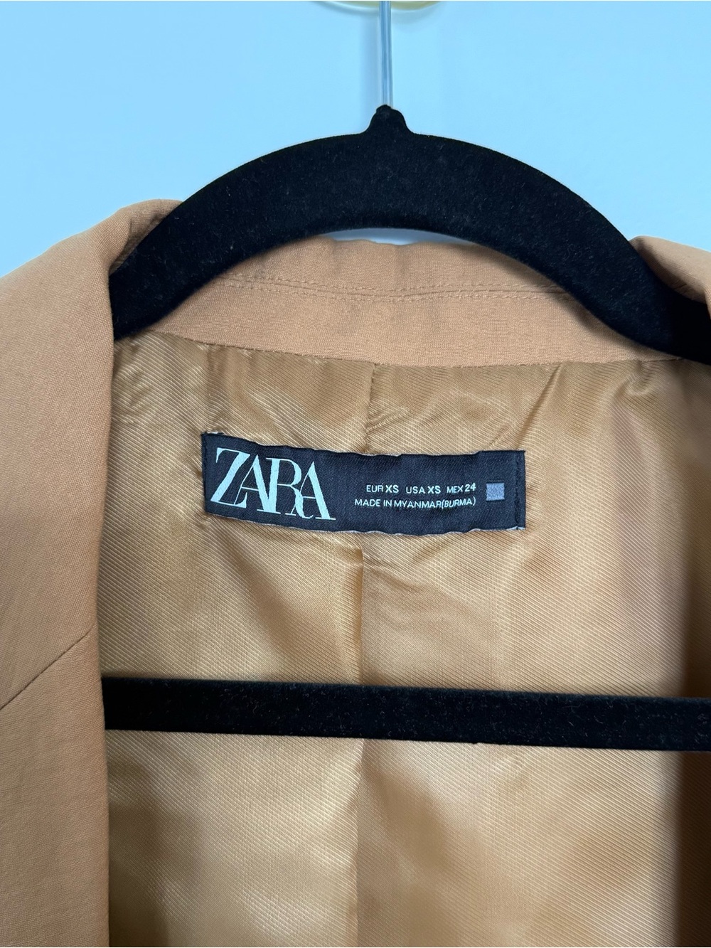 Zara Tan/Camel Blazer Jacket XS - Picture 3 of 4